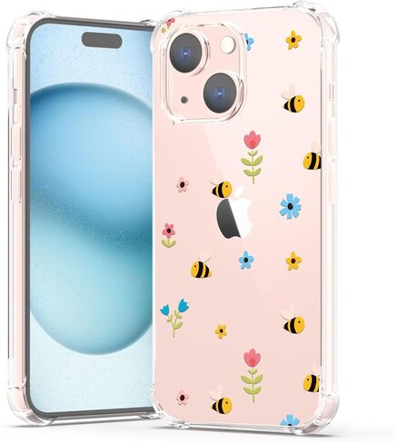 YESPURE لهاتف iPhone 13، حافظة iPhone 13، تصميم نمط عيد الميلاد اللطيف، تصميم شفاف ناعم من مادة TPU المضادة للأصفر، غطاء واقٍ مقاوم للصدمات للأولاد والبنات والنساء - رجل خبز الزنجبيل in Kuwait