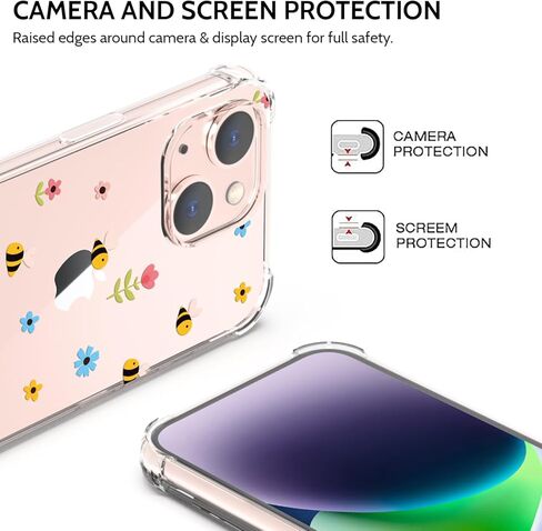 YESPURE لهاتف iPhone 13، حافظة iPhone 13، تصميم نمط عيد الميلاد اللطيف، تصميم شفاف ناعم من مادة TPU المضادة للأصفر، غطاء واقٍ مقاوم للصدمات للأولاد والبنات والنساء - رجل خبز الزنجبيل in Kuwait