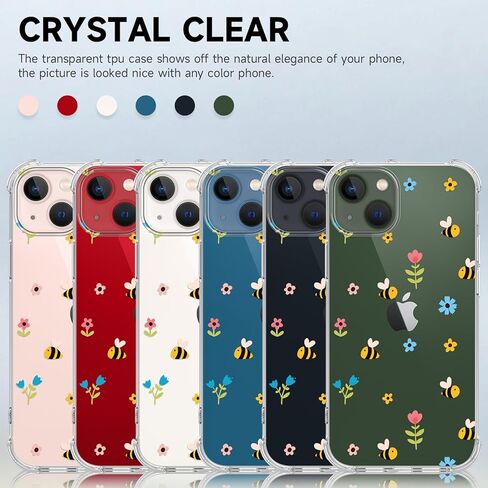 YESPURE لهاتف iPhone 13، حافظة iPhone 13، تصميم نمط عيد الميلاد اللطيف، تصميم شفاف ناعم من مادة TPU المضادة للأصفر، غطاء واقٍ مقاوم للصدمات للأولاد والبنات والنساء - رجل خبز الزنجبيل in Kuwait