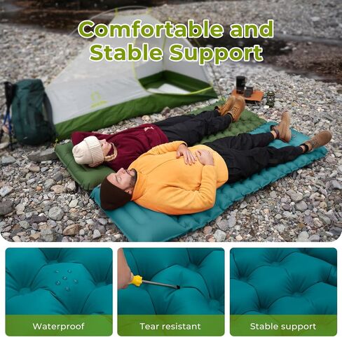 ATEPA Insulated Sleeping Pad 6 R-Value Ultralight Backpacking Sleeping Pad for Hiking Camping (1.3lbs) inflatable sleeping pad for adults, Compact Thick Camping Mattress pad in Saudi Arabia