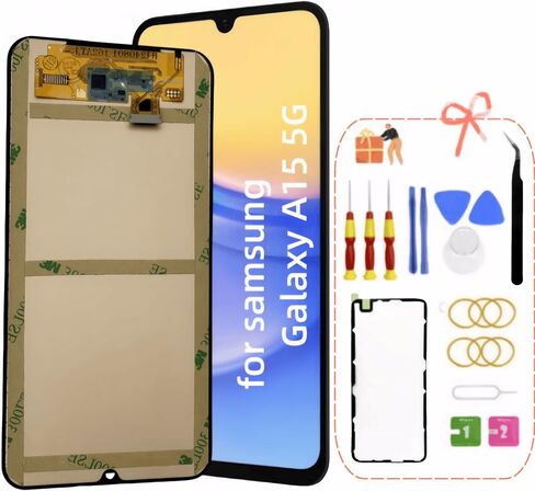 Galaxy A15 5G Screen Replacement for Samsung A15 LCD Touch Digitizer Screen with Frame Toolkits SM-A156U SM-A156P SM-A156W A156M 6.5"(No Fingerprint) in Kuwait