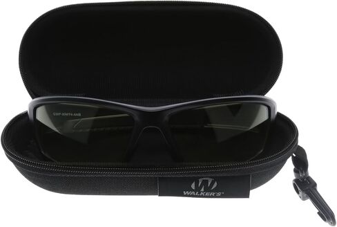 Walker's IKON Vector Full Frame Shooting Glasses | Impact-Resistant Non-Slip Frame Hunting Shooting Eyesight Protection Glasses, Microfiber Lens Cloth & Carry Case Included in Saudi Arabia