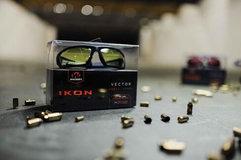 Walker's IKON Vector Full Frame Shooting Glasses | Impact-Resistant Non-Slip Frame Hunting Shooting Eyesight Protection Glasses, Microfiber Lens Cloth & Carry Case Included in Saudi Arabia