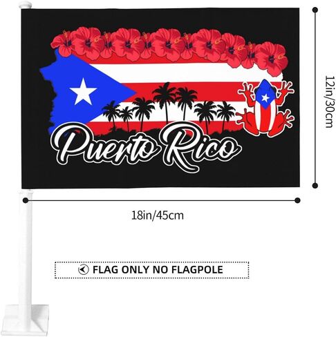 2 Pack Puerto Rico Car Flag 12 X 18 inch Double Side Puerto Rico Sign Car Window Flags in Saudi Arabia
