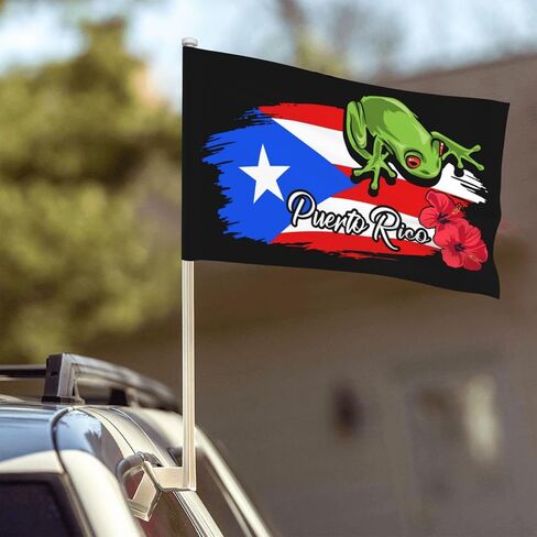 2 Pack Puerto Rico Car Flag 12 X 18 inch Double Side Puerto Rico Sign Car Window Flags in Saudi Arabia