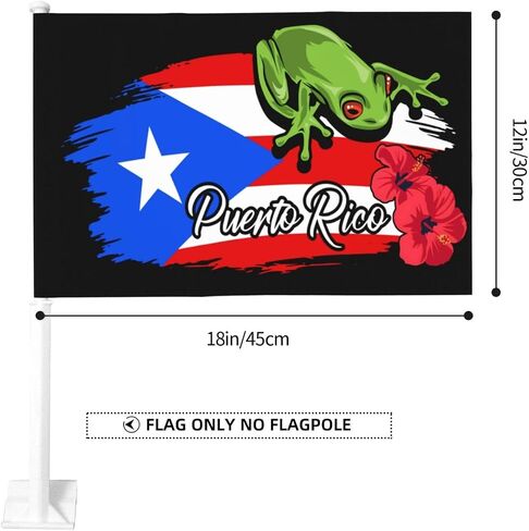 2 Pack Puerto Rico Car Flag 12 X 18 inch Double Side Puerto Rico Sign Car Window Flags in Saudi Arabia