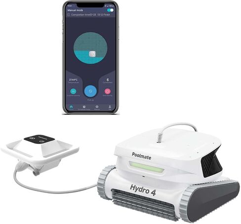 2024 Upgraded Poolmate Hydro 4 Corded Robotic Pool Cleaner, Suitable for Above/In-Ground, Wall and Waterline Cleaning,Dual-Zone Basket Filter, Support App Control,5070 GPH Power Suction in Saudi Arabia