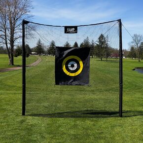 IZZO Golf Insta-Net Ground Staked Hitting Net - Golf Hitting Net for Outdoor and Indoor Use