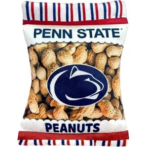 Pets First NCAA Penn State Nittany Lions Crinkle FINE Plush Dog & CAT Squeak Toy - Cutest Stadium Peanuts Snack Plush Toy for Dogs & Cats with Inner Squeaker & Beautiful Baseball Team Name/Logo