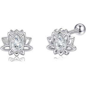 MONGAS Volleyball Earrings Sterling Silver Volleyball Screw Back Stud Earrings Ball Volleyball Jewelry for Women