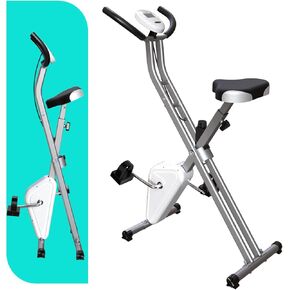 Portable Exercise Bike for Home, Lightweight Indoor Silent Bike, Foldable Stationary Bikes with Adjustable 16-Level Magnetic Resistance, 260LBS Capacity, 5.5 LBS Flywheel, for Home Workout 816 Black