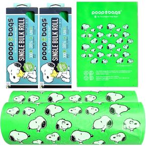 The Original Poop Bags® Peanuts Bulk Dog Poop Bags Rolls, Single Rolls Poop Bags For Dogs, 300 Counts Doggie Poop Bags, Plant Based Doggy Poop Bags, Extra Thick Dog Poop Bag, Jumbo Large Dog Poop Bags