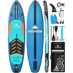34'' Wide Inflatable Paddle Board for Women with Premium Paddle Boards Accessories, Adj SUP Paddle, 100L Backpack, Suitable for Versatile SUP Boards of All Skills Levels