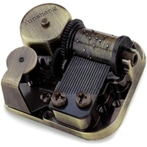 Music Box Mechanism,18 Note Wind-up Music Box Movement Clockwork Mechanism Replacement for DIY Music Boxes with Key Screws (Alice)