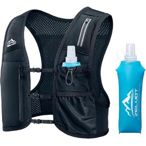 Running Vest for Women Men, USA Original Patent, Adjustable Chest Straps Running Hydration Vest with Phone Holder and 6 Pockets, Lightweight Reflective Running Vest for Hiking Running