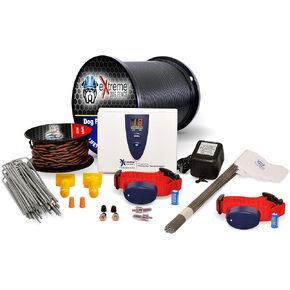 Extreme Dog Fence Max Grade Electric Dog Fence - 2 Dog Kit - 1500 Feet of Heavy Duty -Plus Maximum Duty Wire for Ultimate Performance and Reliability