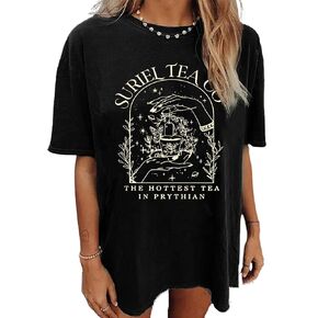 Acotar Velaris Shirt Women Acotar Night Court T Shirt Suriel Tea Co Funny Graphic Tee Casual Letter Print Shirt Tops