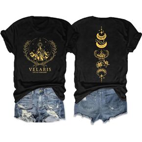 Acotar Velaris Shirt Women Acotar Night Court T Shirt Suriel Tea Co Funny Graphic Tee Casual Letter Print Shirt Tops