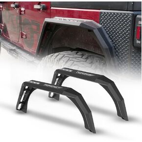 Rear Fender Flares Fit for 2018 2019 2020 2021 2022 2023 2024 Jeep Wrangler JL 2DR & 4DR Heavy Duty Steel Wheel Flares Replacement for Off-Road 1 Pair