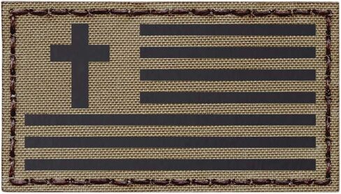 IR Ranger Green 2x3.5 USA Flag Christian Cross Jesus Christ Crucifix Religion God Infrared Tactical Morale Hook Patch in Saudi Arabia