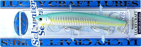 LUCKY CRAFT FlashMinnow 110SP, Fishing Jerkbait Side by Side Action Lure, Halibut Striper Calico Bass White Seabass Perfect Wobbling Surf Fishing (647 Super Glow Pearl Squid) in Saudi Arabia