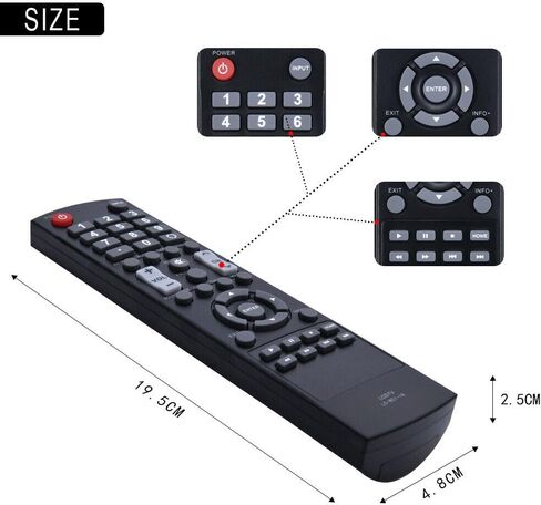 LC-RC1-14 Replace Remote Control fit for Sharp TV LC-32LB150U LC-42LB261U LC-50LB261U LC-32LB261U LC-42LB150U LC-50LB150U LC32LB150U LC42LB261U LC50LB261U LC32LB261U LC42LB150U LC50LB150U in Saudi Arabia