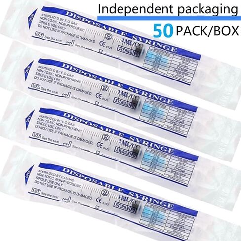 Luer lock 3ml 21Ga 1 Inch(25mm), 50 Pack Sterile Lab Utensils for Scientific Research, Industrial Dispensing or Liquid Measuring in Saudi Arabia