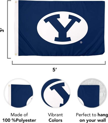 Desert Cactus Brigham Young University Flag Cougars BYU Cougs Banners 100% Polyester Indoor Outdoor 3x5 feet Flags (Style J) in Saudi Arabia