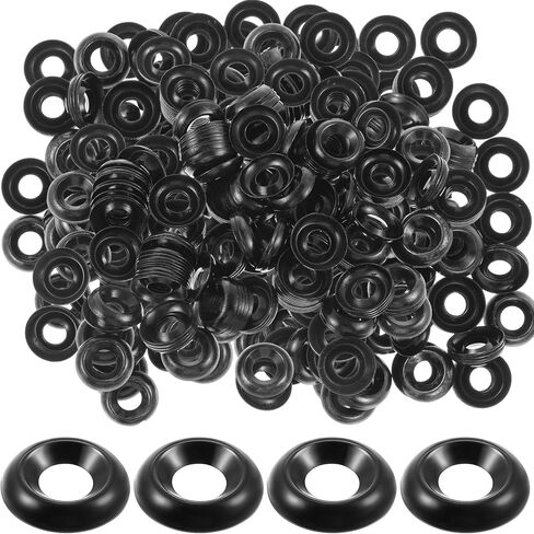 200 Qty #8 Countersunk Finish Washers Stainless Finishing Washers 304 Stainless Steel Washers Finishing Cup, Black in Saudi Arabia