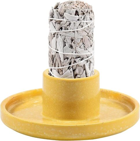 Palo Santo Holder, Ceramic Incense Burner for Palo Santo Wood or Scented Incense Stick, Brown in Saudi Arabia