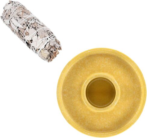 Palo Santo Holder, Ceramic Incense Burner for Palo Santo Wood or Scented Incense Stick, Brown in Saudi Arabia