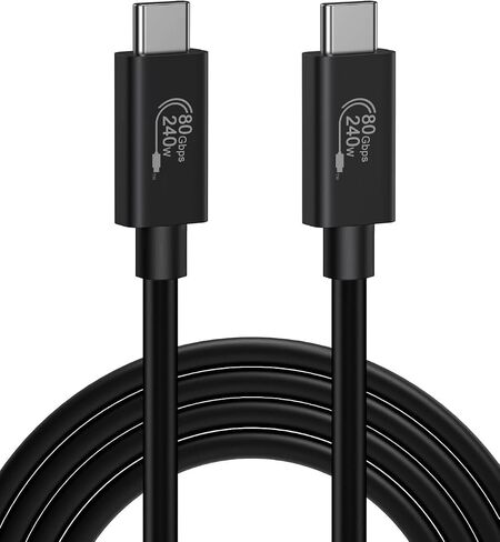 CableCreation USB 4 Cable for Thunderbolt 4/3, [USB-IF Certified] 2.6FT 40Gbps 100W USB C Cable, 8K 30Hz or Dual 4K 60Hz Video, Compatible with USB-C Docking Station, Hub, eGPU and More, 0.8M in Saudi Arabia