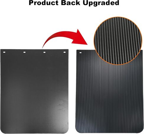 24"x24" Black Polymer Mud Flaps and 24"x3" Mud Flap Reflector Reflective Tape Fit for Semi Trucks Trailers, 2 Pack in Kuwait