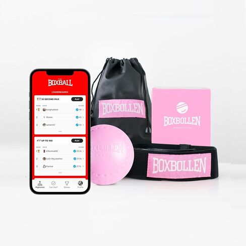 Original with App (iOS & Android) Boxing Ball with Adjustable Headband, Stocking Stuffer Ideas, Fun Sports Game for All Ages, Hand Eye Coordination Boxball Workout in Saudi Arabia