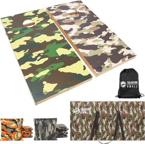 Cornhole Board Set 4FTx2FT Solid Wood Regulation Size Cornhole Set includes 8 Cornhole Bags for Adults in Saudi Arabia