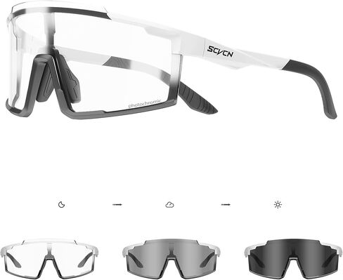 نظارات شمسية رياضية لركوب الدراجات فوتوكروميك للرجال والنساء نظارات MTB الجبلية للحماية من الأشعة فوق البنفسجية أثناء القيادة والجري in Kuwait