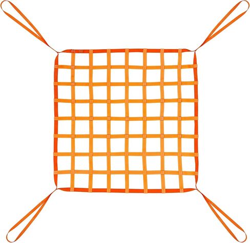 6.56' x 6.56' Cargo Lifting Nets -Lifting Straps for Hoist - Flat Polyester Sling Hoisting Net - Lifting Net Straps - Cargo Hanging Net - for Loading and Unloading Cargo - Max. Load Capacity: 4400lbs in Saudi Arabia