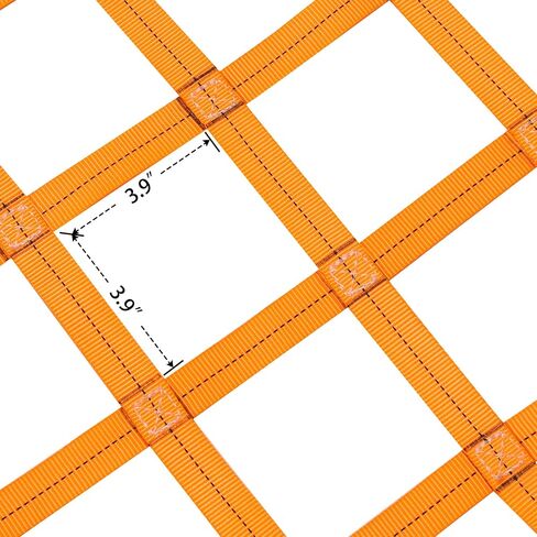 6.56' x 6.56' Cargo Lifting Nets -Lifting Straps for Hoist - Flat Polyester Sling Hoisting Net - Lifting Net Straps - Cargo Hanging Net - for Loading and Unloading Cargo - Max. Load Capacity: 4400lbs in Saudi Arabia