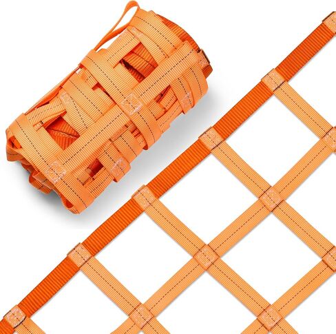 6.56' x 6.56' Cargo Lifting Nets -Lifting Straps for Hoist - Flat Polyester Sling Hoisting Net - Lifting Net Straps - Cargo Hanging Net - for Loading and Unloading Cargo - Max. Load Capacity: 4400lbs in Saudi Arabia