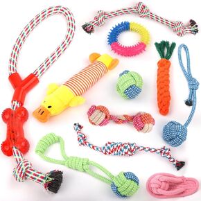 HETOO Dog Rope Chew Toys 5 Pack for Small Medium Dogs Puppy Training Playing Teething Cleaning