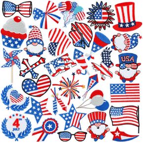 32 Pieces Summer Iron on Patches Cute Beach Theme Bikini Coconut Sunglasses Hat Sew on Embroidered Applique Repair Patch DIY Crafts Festive Gifts for Clothing Hat Shirt Bag Jeans DIY Decorations