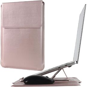 Laptop Messenger Shoulder Bag PU Leather Handbag for Laptop/Tablet Portable Notebook Brief Case Laptop Sleeve for MacBook Air/Pro Dell Lenovo HP Asus Acer Samsung Chromebook 15"- 16"