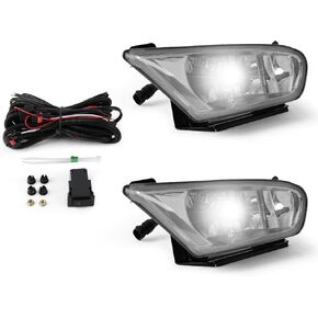 Fog Light for 2005 2006 2007 Odyssey Chrome Driving Fog Light with Halogen Light Bulbs And Wiring Harness & Clear Lens Kit Fl7114