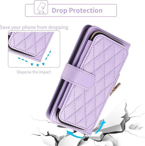 Wallet Case for Samsung Galaxy A34 5G with Detachable Wrist Strap, Crossbody Shoulder Strap, 9+ Card Slots Zipper Purse, Luxury PU Leather Stand Cell Phone Cover for A 34 34A Women Black in Saudi Arabia