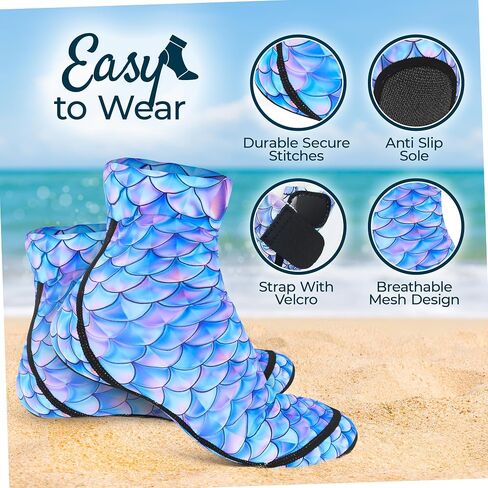 Beach Socks - Sand Socks for Beach Volleyball Women & Men, Surf Socks, Kayaking, Wetsuit Beach Soccer Socks, 3mm Neoprene Socks Women, Anti-Slip, Quick Dry Swim Socks - Sea Turtles, Large in Saudi Arabia