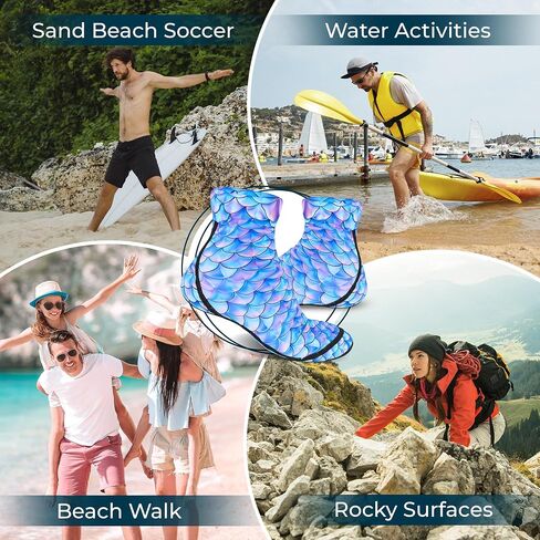 Beach Socks - Sand Socks for Beach Volleyball Women & Men, Surf Socks, Kayaking, Wetsuit Beach Soccer Socks, 3mm Neoprene Socks Women, Anti-Slip, Quick Dry Swim Socks - Sea Turtles, Large in Saudi Arabia