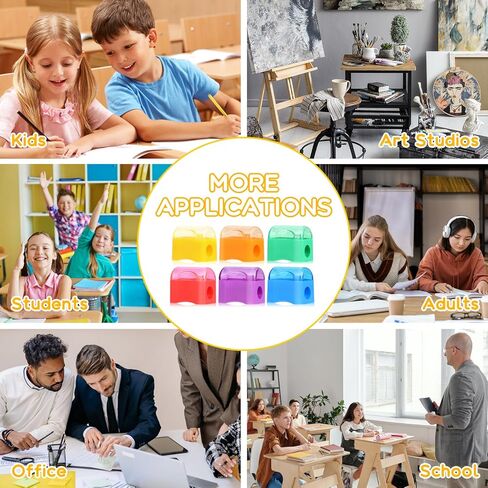 Tytroy السائبة 72 قطعة متنوعة الألوان مصغرة مبراة أقلام بلاستيكية مع أغطية للمدرسة والفصول الدراسية اللوازم in Kuwait