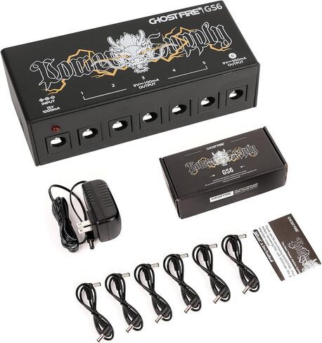 GHOSTFIRE GS10-SV2 10-Output Guitar Pedal Power Supply 9V / 1000mA High Current for 9V / 12V / 18V تأثير الدواسات (GS10-SV2) in Saudi Arabia