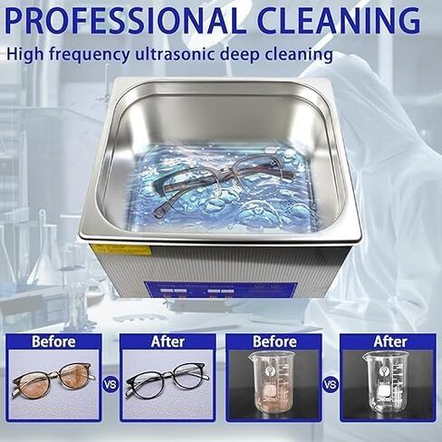 HEROSON 110V 6L Ultrasonic Cleaner Machine 1.6 Gal Professional Ultrasonic Cleaner 40kHz with Heater & Digital Timer for Cleaning Watches Glasses Tool Jewelry Denture Parts in Kuwait