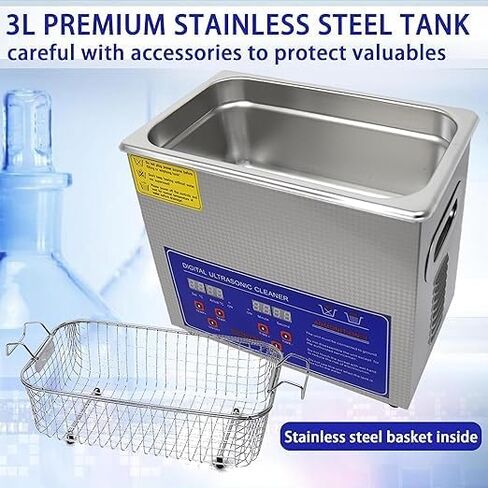 HEROSON 110V 6L Ultrasonic Cleaner Machine 1.6 Gal Professional Ultrasonic Cleaner 40kHz with Heater & Digital Timer for Cleaning Watches Glasses Tool Jewelry Denture Parts in Kuwait